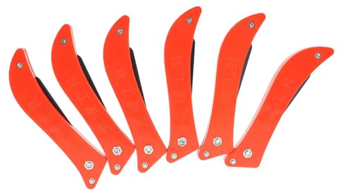 Raschietto per Fughe 6 Pezzi, Punta Curva, Arancione | Acciaio e Plastica, per Piastrelle e Muro in Mattone, Uso su Porta e Posa Sigillante Colore Casuale Stile Casuale