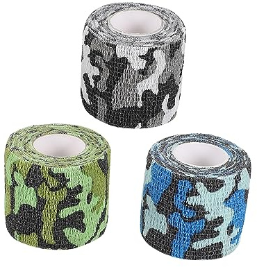 GRIRIW 3stücke Selbstklebende Aus Vlies Sportbandagen Mit Camouflage-muster Atmungsaktiv Für Schutz An Körperteilen