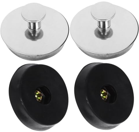 SEWACC 4pcs Stainless Steel Sink Stoppers Drain Plugs for Kitchen and Bathroom Waterproof Washbasin Drain Covers Universal Fit