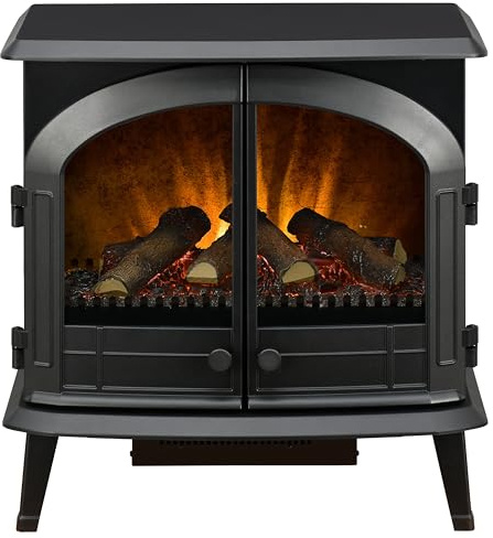 Dimplex Cheminée Électrique Emberly – Cheminée Décorative avec Chauffage et Faux Feu 3 Faces - Fausse Cheminée avec Effet de Flamme LED Optiflame - Radiateur Soufflant 2kW - Télécommande Incluse