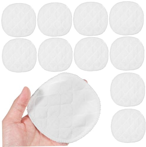 Coppette Assorbenti per Allattamento 12 Pezzi Cotone | Struttura a Tre Strati, Traspiranti e Lavabili, Copertura Sagomata, Bianche per Mamme che Allattano
