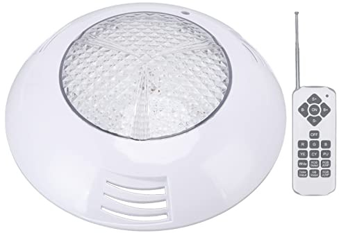 Generic Poolbelysning, Vattenljus Poolbelysning för Inground Pool med AC12V RGB Fjärrkontroll IP68 Vattentät Hög Transmittans Hållbar ABS PC Aquarium Pool Light LED Lights For (25w)