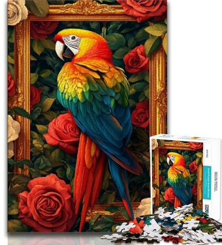 Puzzle 1000 Teile für Erwachsene Papageien-Puzzle für Teenager Quizspiel Wanddekoration einzigartige Geburtstags 75x50cm