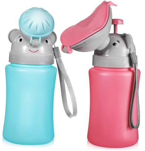 2 Pcs Portable Car Travel Urinal for Child Toddler Abs+pp | Bucket Shape, Easy Use and No Leakage, Lightweight Build with Good Sealing Performance for Camping