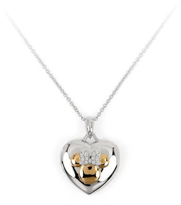 Disney Minnie Mouse Médaillon souvenir léger en forme de cœur pour enfants