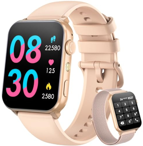 Blackview Montre Connectée Femme Homme Étanchéité IP68 avec Appels Bluetooth Podomètre Cardio Oxymètre de Pouls Suivi des Règles et du Sommeil Compatible avec Android et iOS