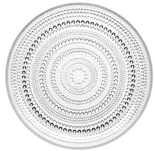 Iittala Kastehelmi Dew Drop Round Clear Glass Plate, 10-1/2-Inch Diameter by Iittala