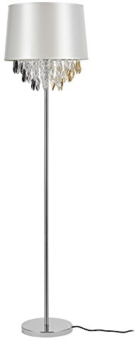 Elegant golvlampa - Royality 1 x E27-60W - vit/krom