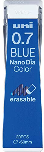 Uni Druckbleistift führen nanodia Farbe 0,7 mm blau