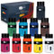 Artina 10er Acrylfarben Set 500ml – Deckende Malfarbe Schnelltrocknende Farbe zum Malen 10x500ml Profi Acryl Künstlerfarben Set Grundfarben Tuben Wasserfest, Hohe Pigmentierung & Lebendige Farben