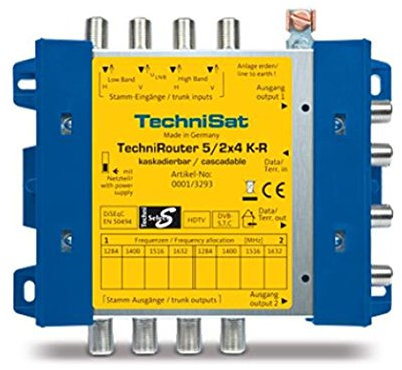 TechniSat TECHNIROUTER 5/2x4 K-R - Kaskade für Digitale Einkabellösung (DiSEqC, EN 50494, Rückkanal-tauglich, 1 Orbitposition ohne Einschränkungen, in Multischalterverteilung integrierbar)