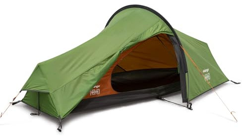 Vango Nevis 100 Tunnel Tent Hiking Backpacking Wild Camping | DofE Recommended Kit | Waterproof, Easy Setup, Lightweight, Compact | Alloy Poles & 3000mm HH Material (1 Person)