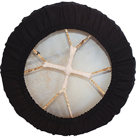 Fellschutz Baumwolle in Schwarz 35-38 cm für Djembe und Trommeln Drumskin Fellschoner