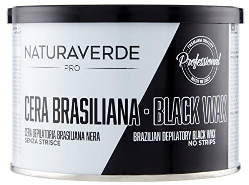 Naturaverde | PRO - Cera Depilatoria Brasiliana Liposolubile, Senza Strisce, Ceretta Brasiliana, Cera a Caldo, Ceretta a Caldo, Barattolo da 400g