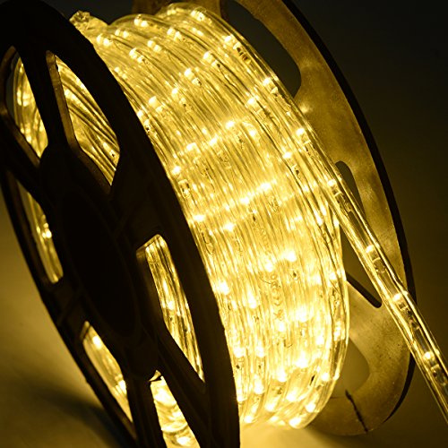 DREAMADE 10M LED Lichterschlauch Außen, Lichterkette mit 360 LEDS, Lichtschlauch 15000h für Weihnachten, Hochzeit, Party und Fest (Warmweiß, 10)