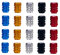 Bouchons de Valve,Bouchons de Soupape 20 Pack Anti-poussière Capuchons de Poussièree Alliage d'aluminium de Pneu pour Moto Voiture Vélo Argent Rouge Bleu Noir