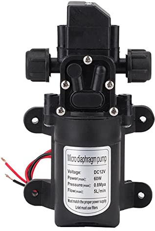 Pompe à Eau Haute Pression, Pompe à amorçage automatique à diaphragme, DC 12V 116 PSI 5 L/Min Pompe à eau à diaphragme auto amorçante haute pression pour Caravane, Bateau, VR