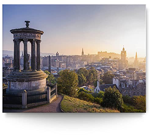 Wandbild Skyline Edinburgh - 200cm x 150cm Leinwand auf 4cm Keilrahmen