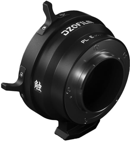 DZOFILM Octopus Aluminum Alloy Adapter for PL-Mount with Stainless Steel Construction and Light-Absorbing Material | Compatible with Sony E Lens (Black)
