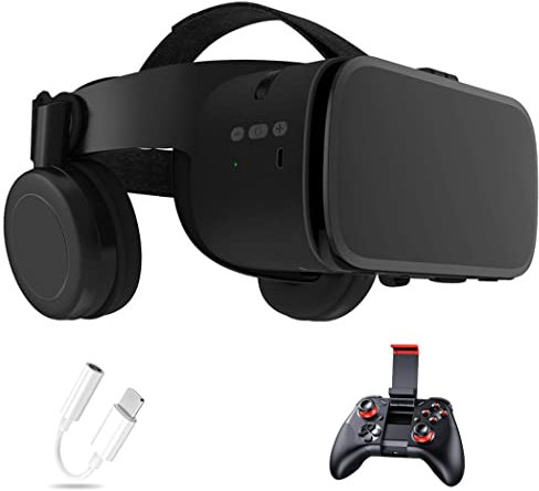 Lunette 3D VR, Casque de Réalité Virtuelle, Casque VR, Contrôleur Bluetooth Smartphone pour iPhone 13 Pro Max/13 Pro/13/12/11, pour Samsung Galaxy S21, Huawei, Xiaomi séries ( Color : B , Size : Ios )