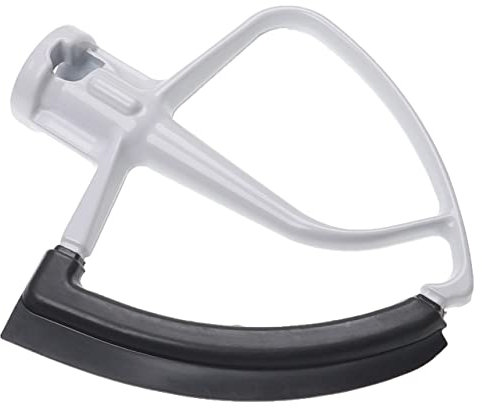 vhbw frusta piatta compatibile con KitchenAid Artisan robot da cucina - Agitatore flessibile, alluminio/poliammide/gomma, nero/bianco