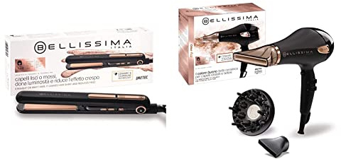 Bellissima Imetec Piastra per Capelli, Rivestimento in Ceramica e tormalina & Imetec My Pro Ceramic P5 3800 Asciugacapelli Professionale Per Capelli Morbidi E Luminosi