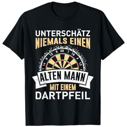 Unterschätze Niemals einen Alten Mann mit einem Dartpfeil T-Shirt