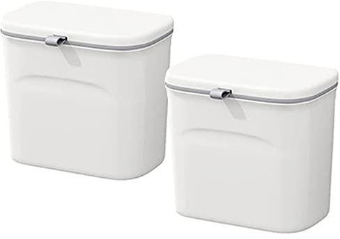 JOYBOS, Pack de 2 papeleras recogedores 16 l (8 x 2) multifuncionales, papelera de cocina montada en pared o en puerta