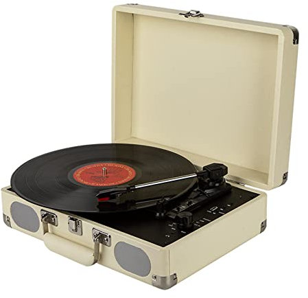 Portable Vintage Vinyl Record Player 33/45/78 RPM Classic Phonograph Gramophone Turntable Playrer Music Player Built-in Speaker