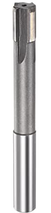 sourcing map Hartmetall Reibahle 14.2 mm, 4 Schneidig, H8/H7 Genauigkeit, Sandstrahlbeschichtung Maschinenreibahle für Metall Holz Loch Reiben, Gerade Nut Hochgeschwindigkeitsstahl Werkzeug
