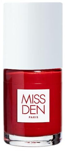 Miss Den, smalto per unghie, colore assoluto, 85% di ingredienti di origine naturale, lunga tenuta, 091, rosso fatale