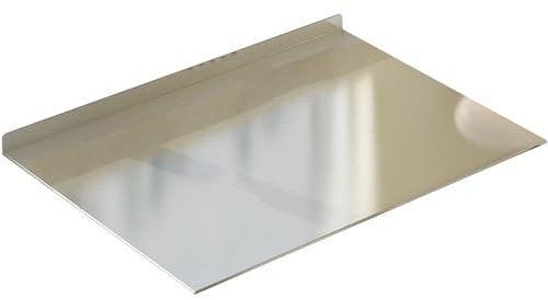 Tabla de corte de acero inoxidable 304 borde 2 cm Tabla de cortar para amasar encimera de acero inoxidable para carne, queso, tablas de corte (Thick:2mm,15.7 * 23.6in(40 * 60cm))