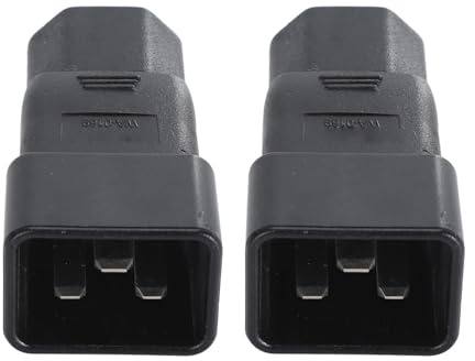 IEC320 C20 auf IEC320 C21 Netzteil, 2 Stück Plug and Play Professioneller Kupfer-PVC-Netzsteckeradapter, für USV-Stromversorgung