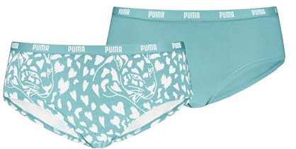 PUMA Lot de 2 Hipsters imprimés pour Femme, Menthe, XS