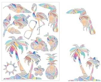 12 Sheets Prism Window Stickers Rainbow Film Window Suncatcher Sticker Window Film Rainbow Effect Sun Catcher Window Sticker (11)
