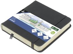 Kangaro Carnet de croquis, 12 x 12 cm, 80 feuilles, papier à dessin 140 g, couverture en polyuréthane, marque-page