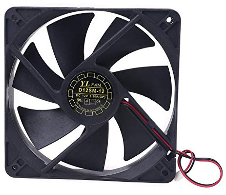 Ventilateur 120 x 120 x 25 mm 12025 12 V pour ordinateur sans balais 2 000 tr/min USB 2 broches D12SH-12
