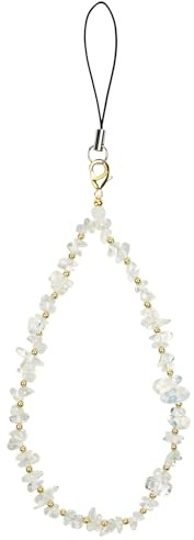 OFFCUP Dragonne Telephone Portable, 1PCS Chaîne Téléphone Portable Charme De Téléphone, Anti-Perte Bohème Longe de Téléphone, Cristal Naturel Bracelet Telephone avec Perles