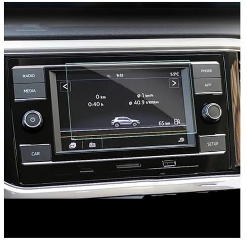 Navigationsfilm Pekskärmsskydd PET För VW För T-Roc 2018 2019 Bilinteriör GPS-navigationsfilm LCD-skärm Härdat Glas Skyddsfilm Reptålig(6.5 Inch)