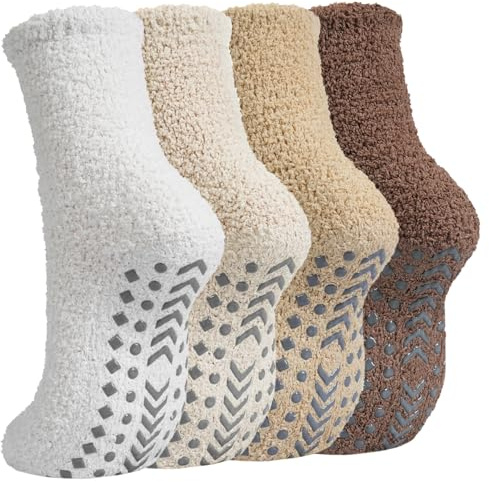 Caldodo Women's Fluffy Slipper Socks, Winter Warm Bed Socks for Ladies