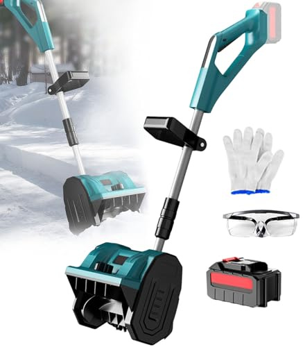 pealiritansemen Souffleuse À Neige sans Balais 2025, 2200 TR/Min, Pelle À Neige Domestique, avec Batterie Rechargeable Et Manche Télescopique, Largeur De Déneigement De 30 cm 3000mAh-1battery