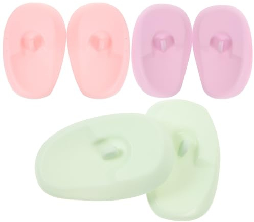 HINTRMENT 3 Pairs Silicone Ear Covers for Hair Dying Lightweight Hair Dye Ear Protectors Suitable for Washing and Travel
