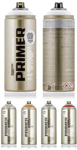 Montana Grundierung - 400ml - Primer für Aluminium, Polystyrene/Styropor, Plastik, Metall, Universal (Metall Primer)