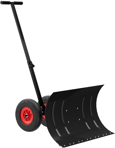 Radschneepflug, Multifunktionaler Stahlschneepflug, 75 cm Hoch, 42 cm Breites Schild. Abnehmbar, Fünffach Verstellbar, Höhenverstellbar. Professionelles Winterdienstgerät.