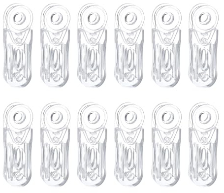 QUARKZMAN 12 Piezas De Peso para Cuerda De Persianas 88.5mm Asas De Cortinas Plásticas Colgantes para Cuerda De Persianas Verticales Accesorios Transparentes