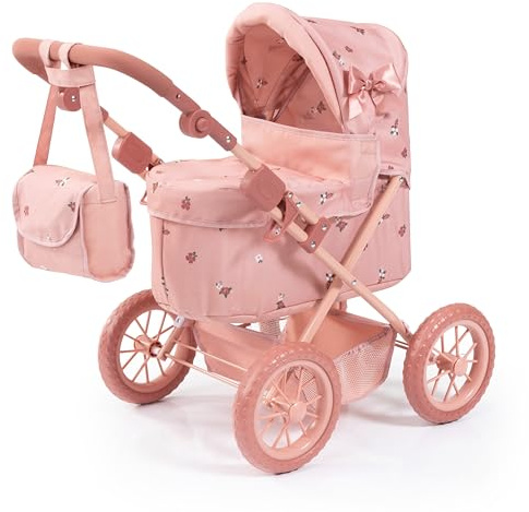 Bayer Design Poussette Landau pour Poupée Trendy avec Sac à bandoulière | poignée réglable en hauteur, pliable, grandes roues adaptées à tous les types de terrain, pour les enfants à partir de 3 ans