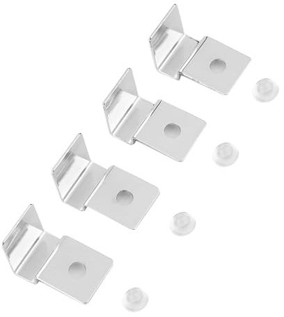 KKPLZZ Edelstahl-Aquarium-Glasabdeckung, Hochfeste, Rostfreie Aquarium-Halterung mit Befestigungsstopfen, für 5 Mm, 6 Mm, 8, 10, 12 -Abdeckungen (5 (4 Stück/Set))