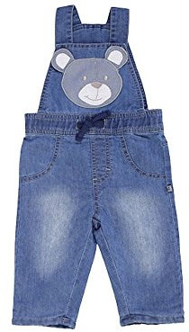 Jacky Baby Jungen Serie Bear Jeans Strampler Bodies Sets Schlafsäcke (74, Jeans-Latzhose)