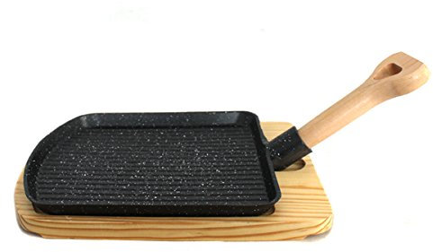 Yudu Heiße Pfanne Servierpfanne Gusseisen mit Untersetzer Schaufelform 1690g