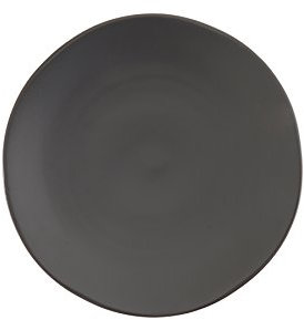 Fortessa Vitraluxe Dinnerware Heirloom Matte Finish Salad Plate 8-Inch, Charcoal, Set of 4 - STN.8000.6.02